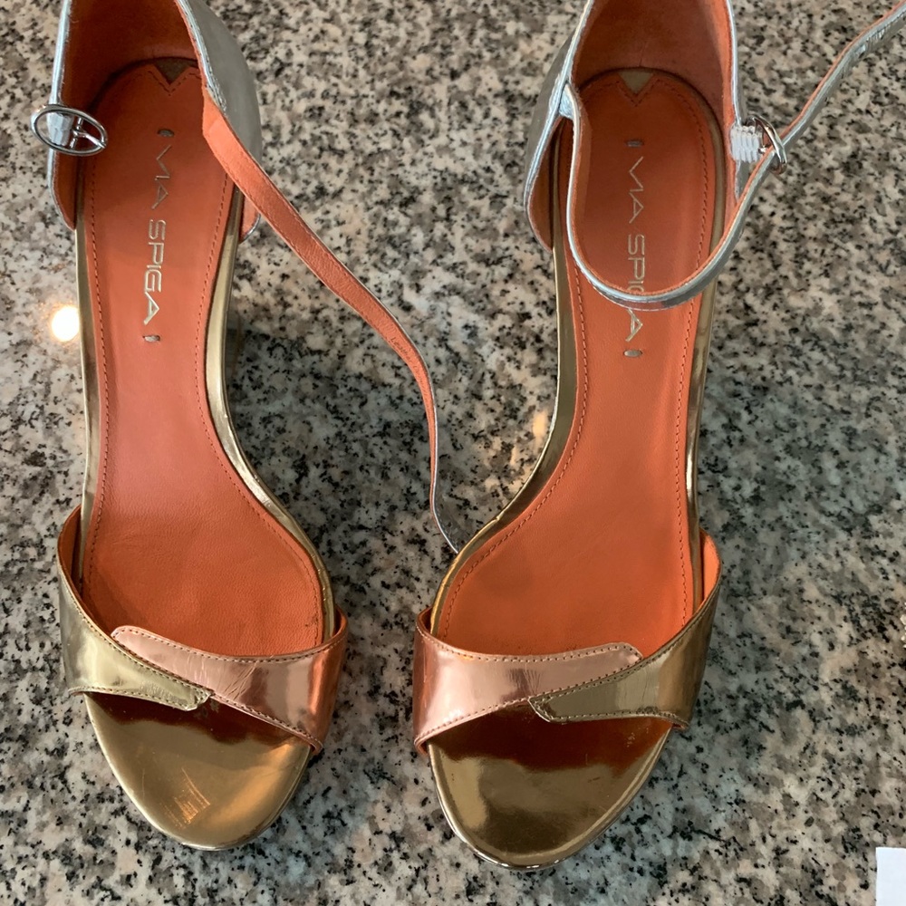 Silver, copper, rose gold Via Spiga Wedges